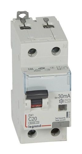 Дифавтомат Legrand DX³ 2P 20А (C) 10кА 30мА (AC)