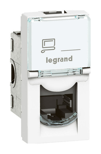 Розетка компьютерная RJ45 Cat.6 Legrand MOSAIC, белый