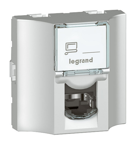 Розетка компьютерная RJ45 Cat.6 Legrand MOSAIC, белый