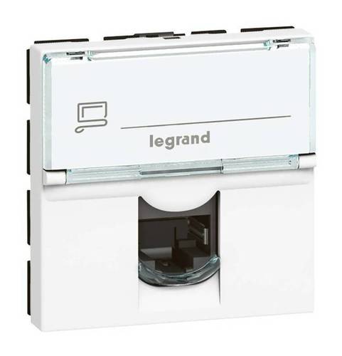 Розетка компьютерная RJ45 Cat.6 Legrand MOSAIC, белый